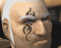 White haired Golden Eagles Force Commander - alternate texture with facial tattoo