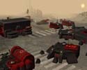 Team colourable Imperial Guard buildings in black and red